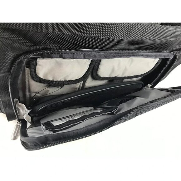 Targus Black Unisex Crossbody Adjustable Strap Inner‎ Pockets Laptop Bag Sz M - Picture 8 of 15